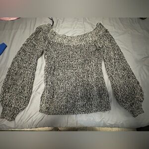 Off shoulder knit sweater